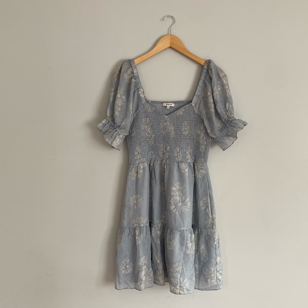 Madewell Pastel Blue Floral Dress